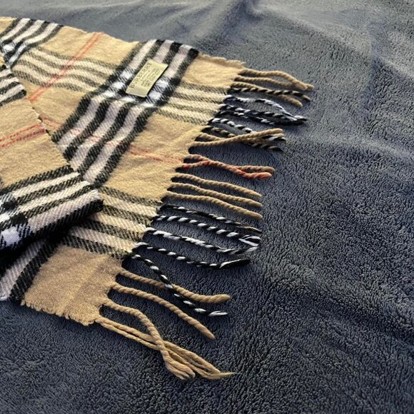 BURBERRY scarf beige nova check 100% lambswool authentic from London England - Picture 4 of 7